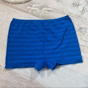 4/$25 Jockey Blue Striped Boy Short Panties